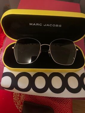 Marc Jacobs Gold Frame Sunglasses with Black Gradient Lenses